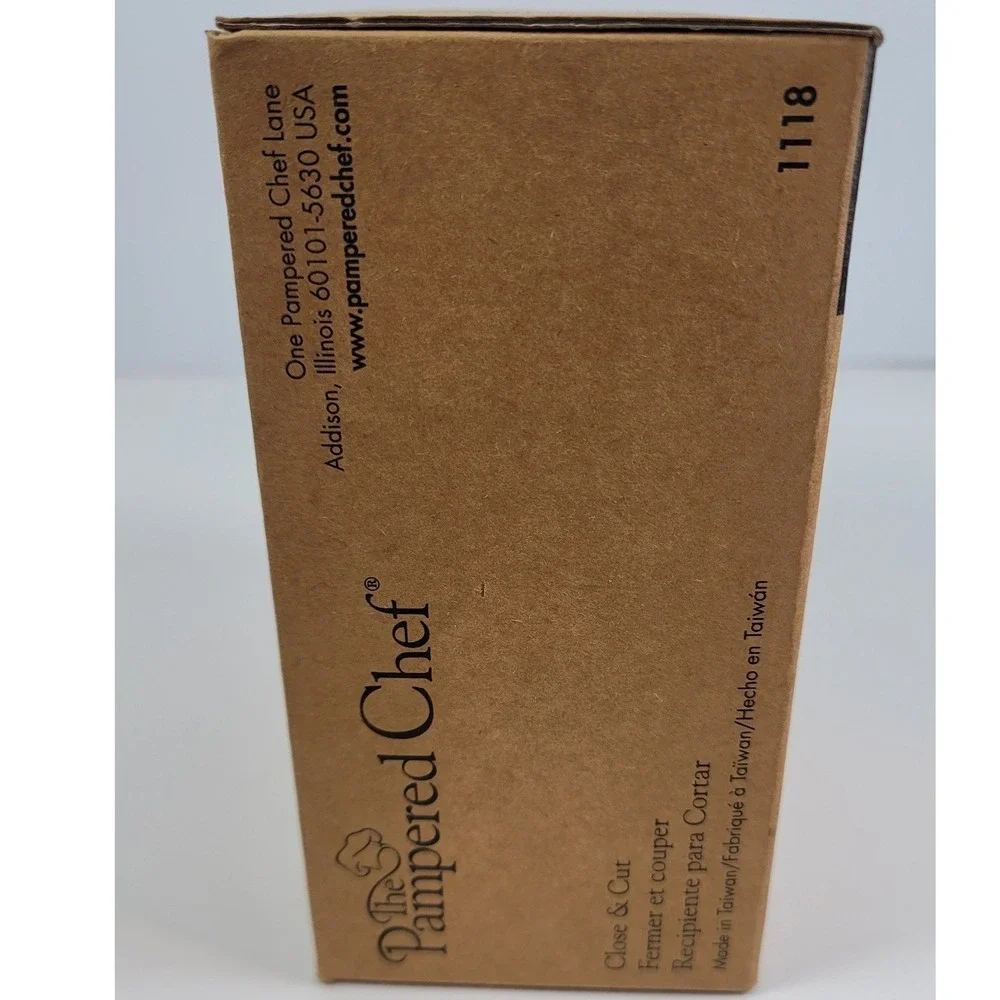 The Pampered Chef Close & Cut Food Slicer Tool 1118 White Kitchen Prep Slicer